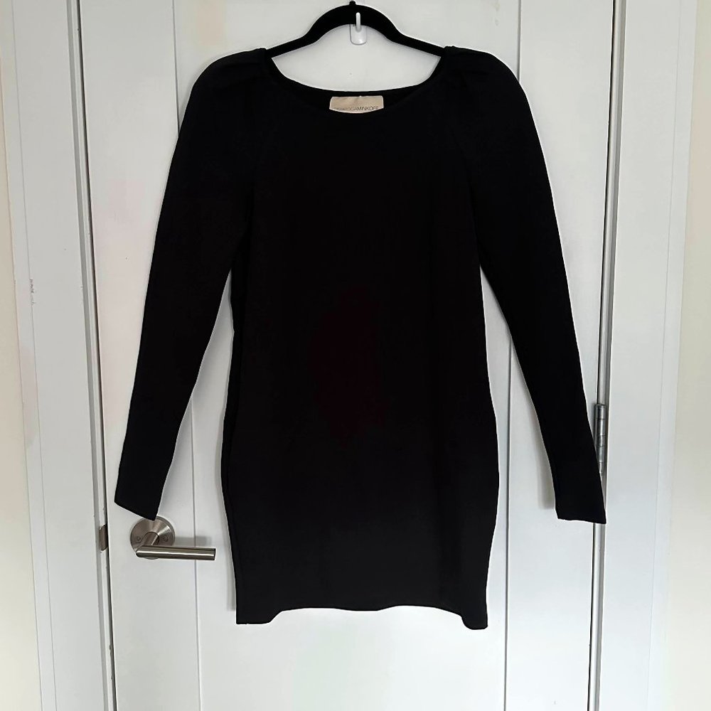Rebecca Minkoff ruched long sleeve dress, black  - size XS (never worn, no tags)